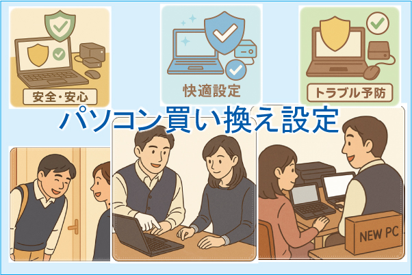 パソコン買い替え時の初期設定サービス|将来トラブルを減らす安心サポート