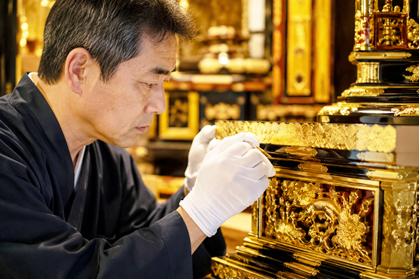 金箔・装飾部分の修復相談