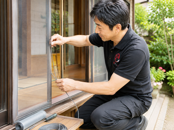 網戸・障子・ふすま張り替えの作業イメージ